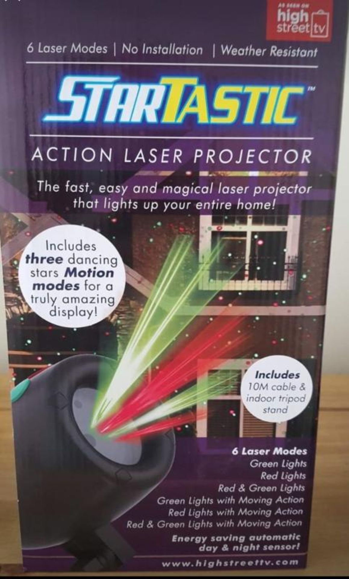 4 x StarTastic Motion Laser Projectors - Starry Light Display Suitable For Christmas, Weddings, - Image 2 of 6