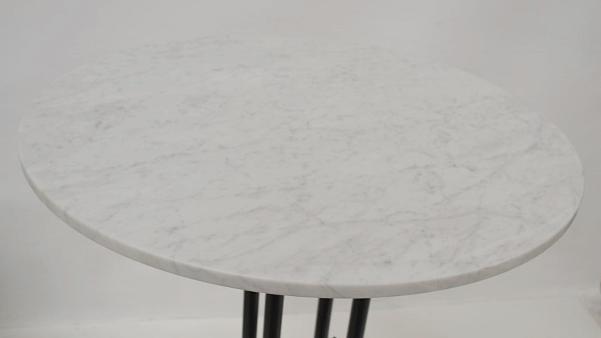 1 x GUBI 'TS Column' Designer Bar Table With A Carrera White Marble Top And Base - RRP £1,230.00 - Image 3 of 4