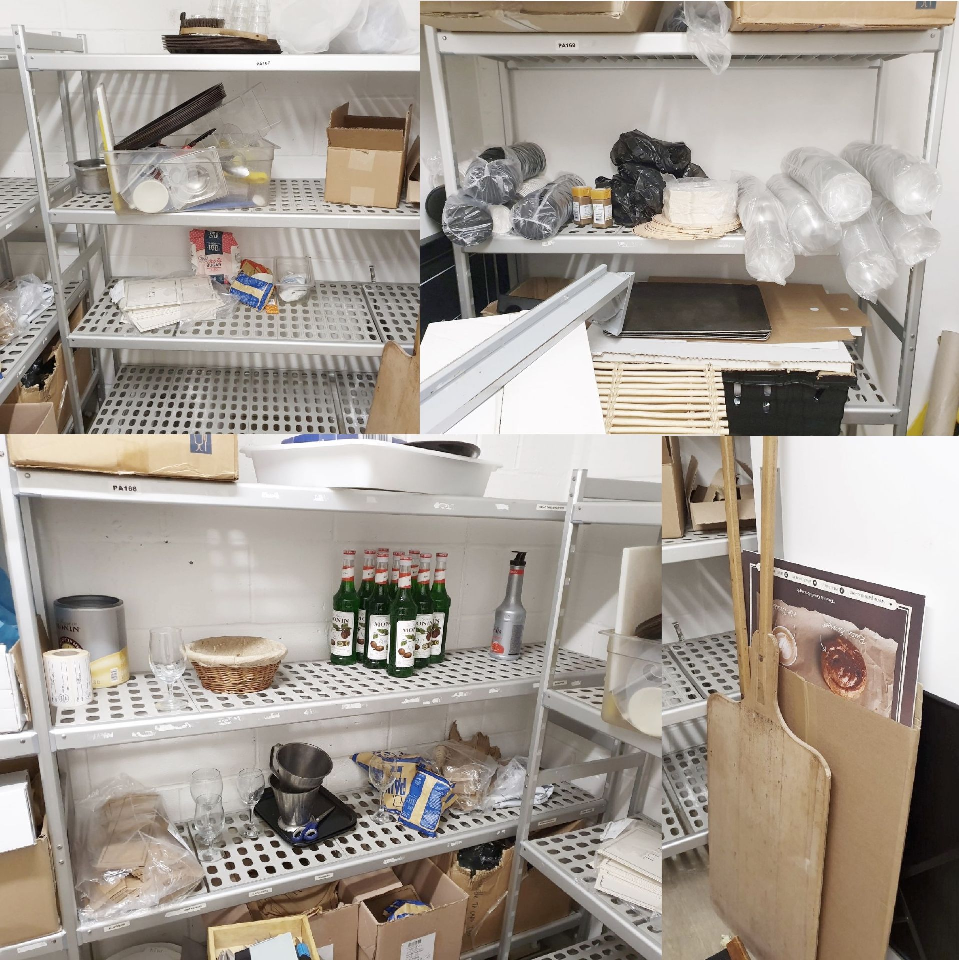 1 x Contents of Storage Room Including Aluminium Shelves - Ref PA167/168/169/180 - CL463 - Location: