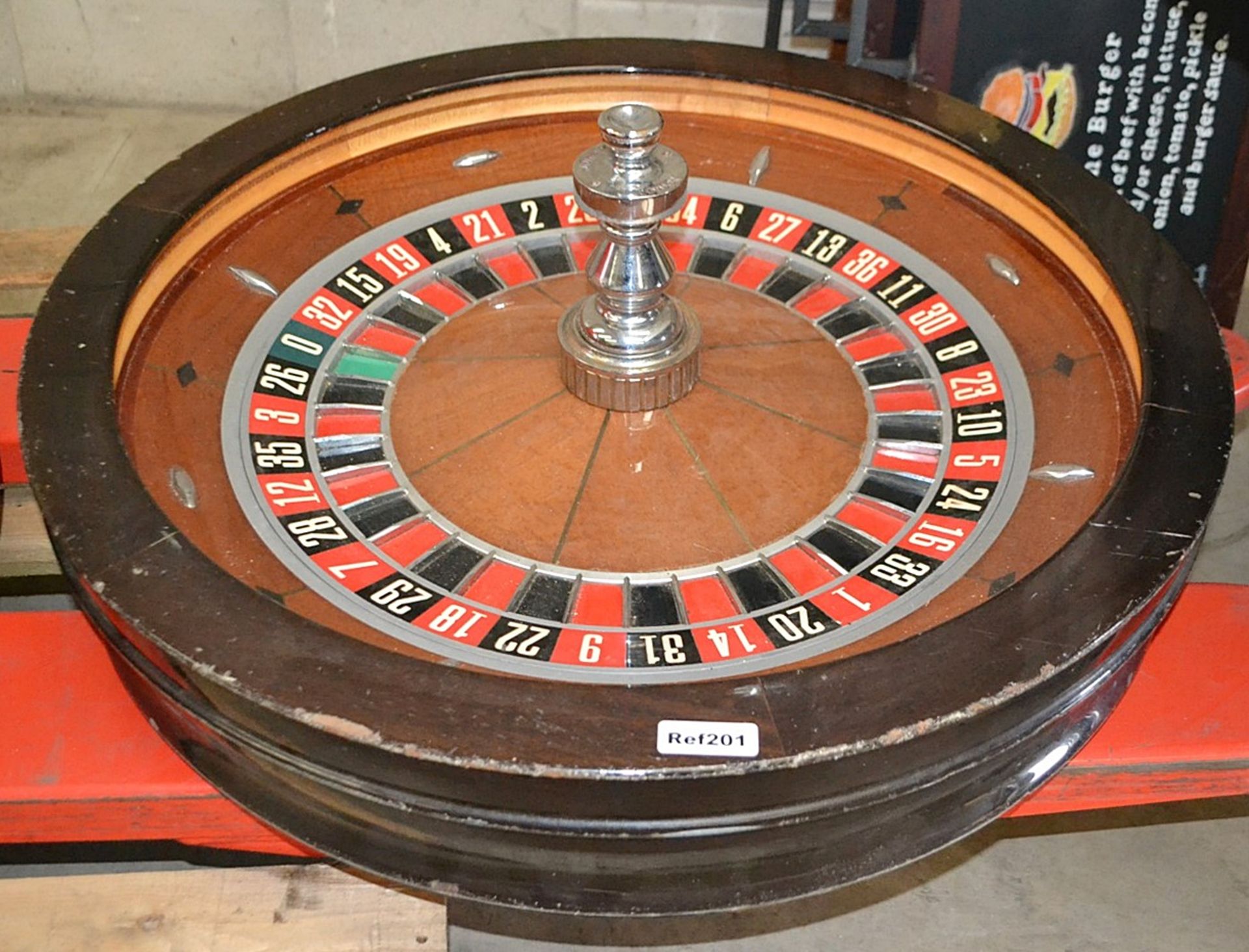 1 x JOHN HUXLEY OF LONDON 'Saturn' 32" Casino Roulette Wheel - Dimensions: Height 34, Diameter 81cm