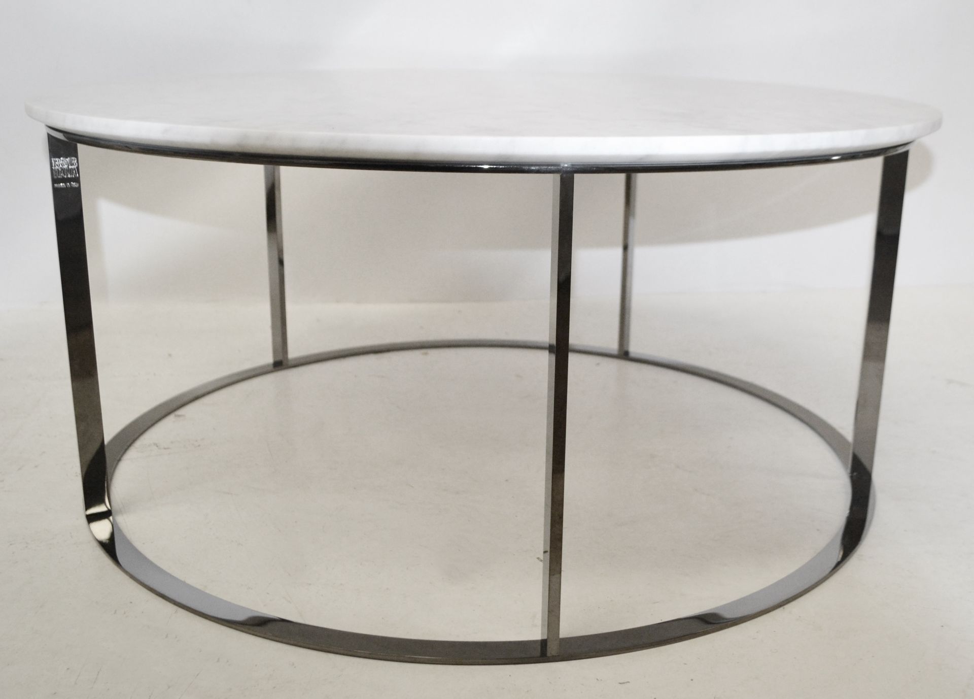 1 x B&B Italia 'MERA' White Marble Topped Designer Table (MTR90) - Designed By Antonio Citterio - Image 9 of 14