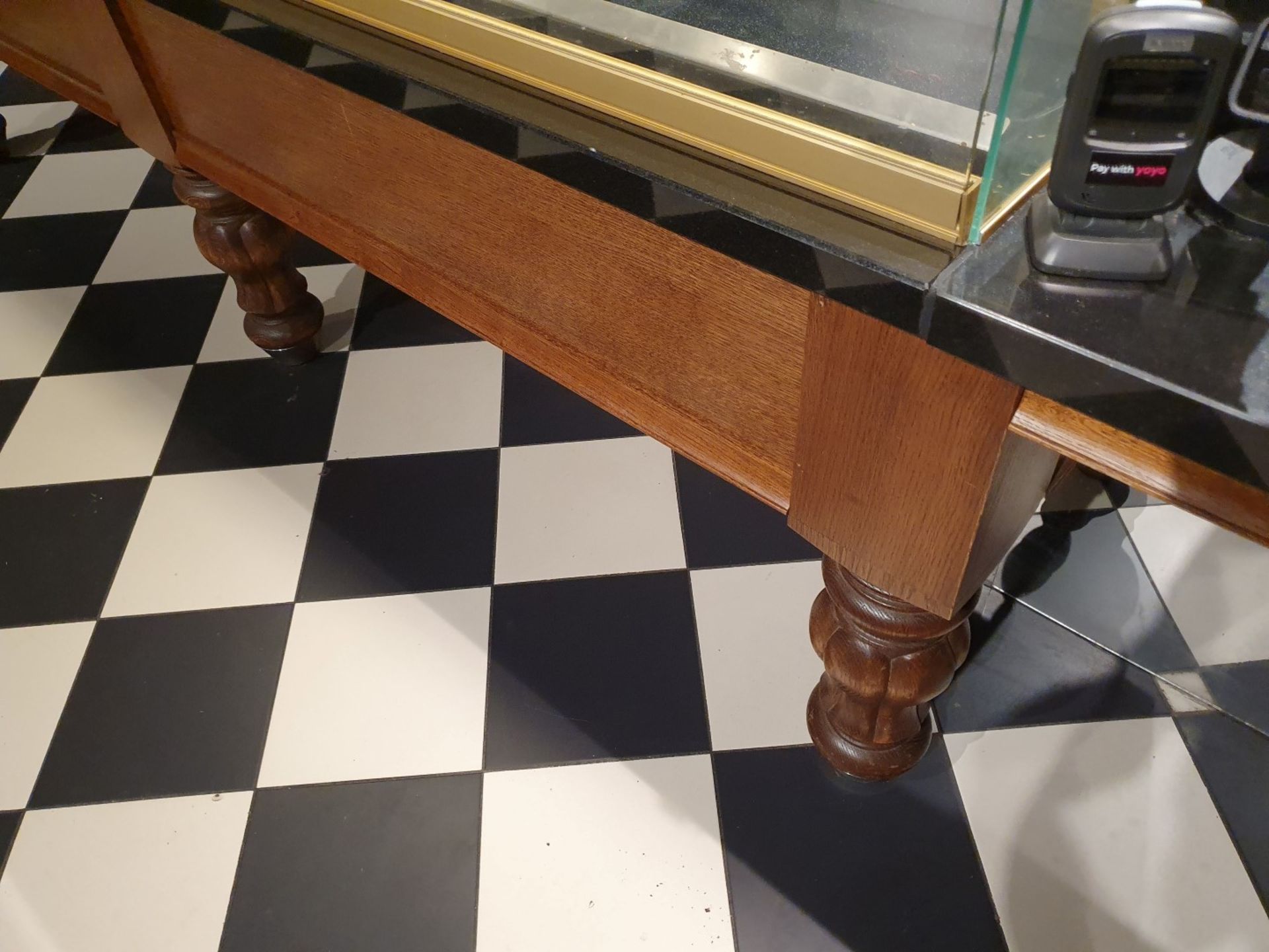 1 x Patisserie Refrigerated Display Service Counter in Oak and Gold With Granite Worktops and - Image 11 of 25