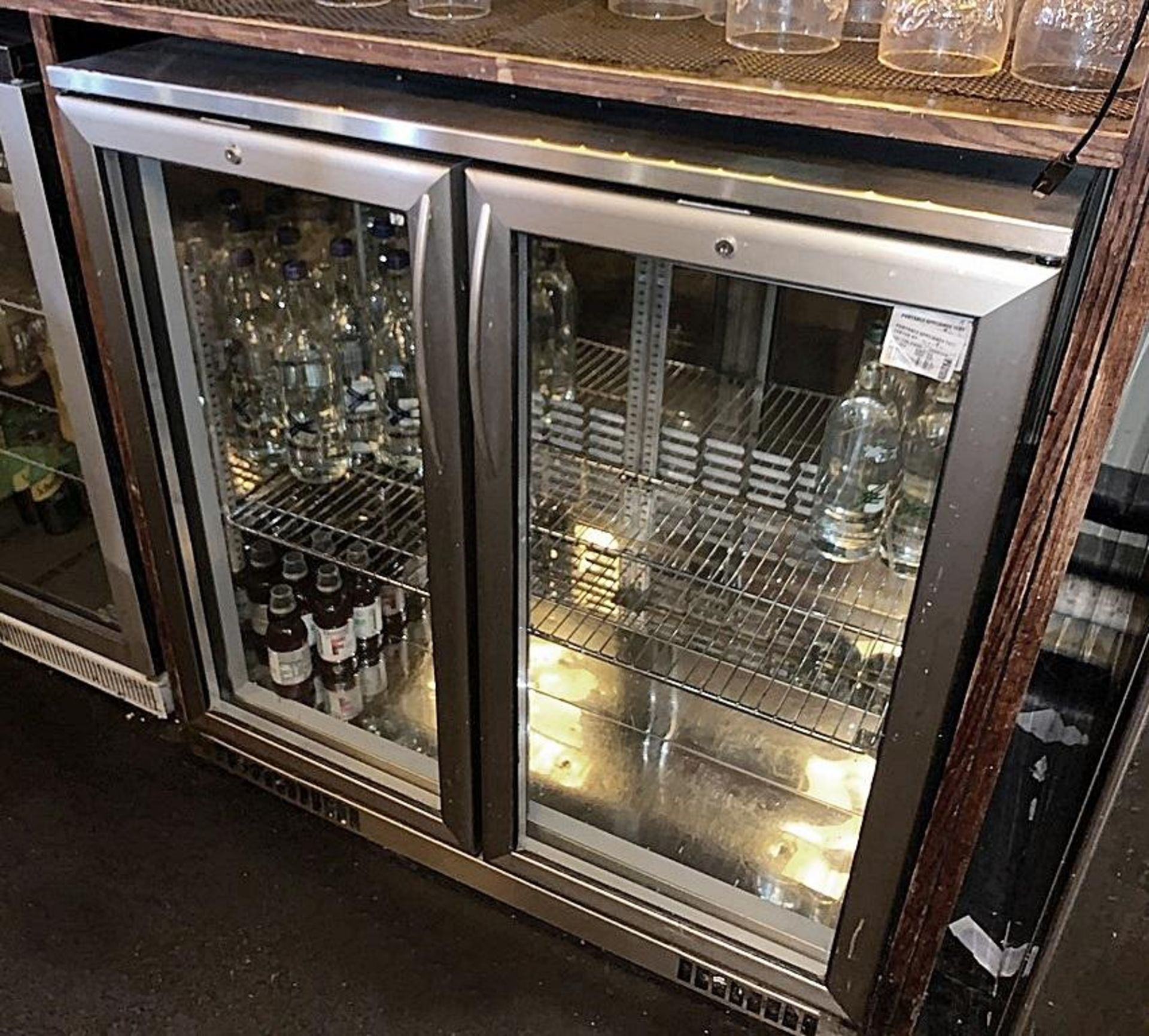 1 x Lec 9004 2-Door Back Bar Chiller With Stainless Steel Front - Dimensions: 90cm x 90cm - Ref:
