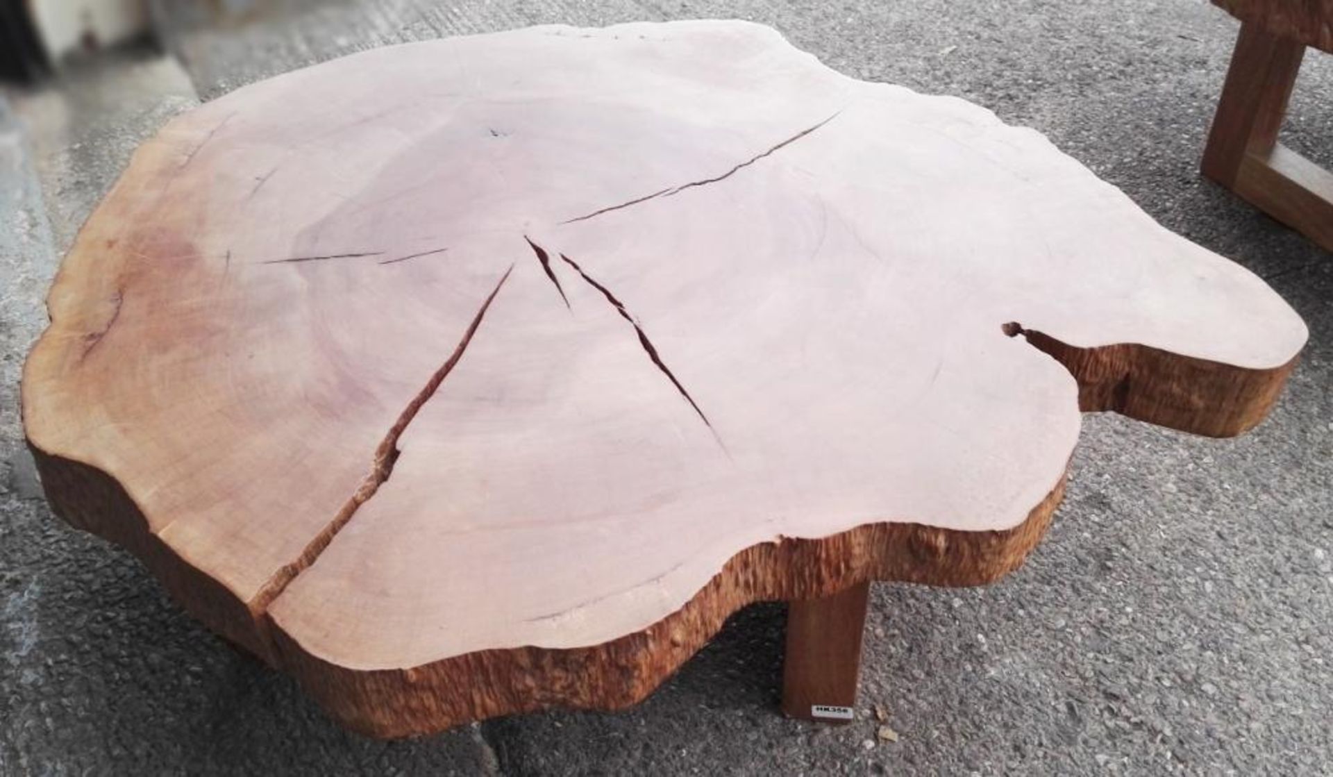 1 x Unique Reclaimed Solid Tree Trunk Low Coffee Table - Dimensions (approx): H46 x W153 x D130cm - - Image 4 of 6