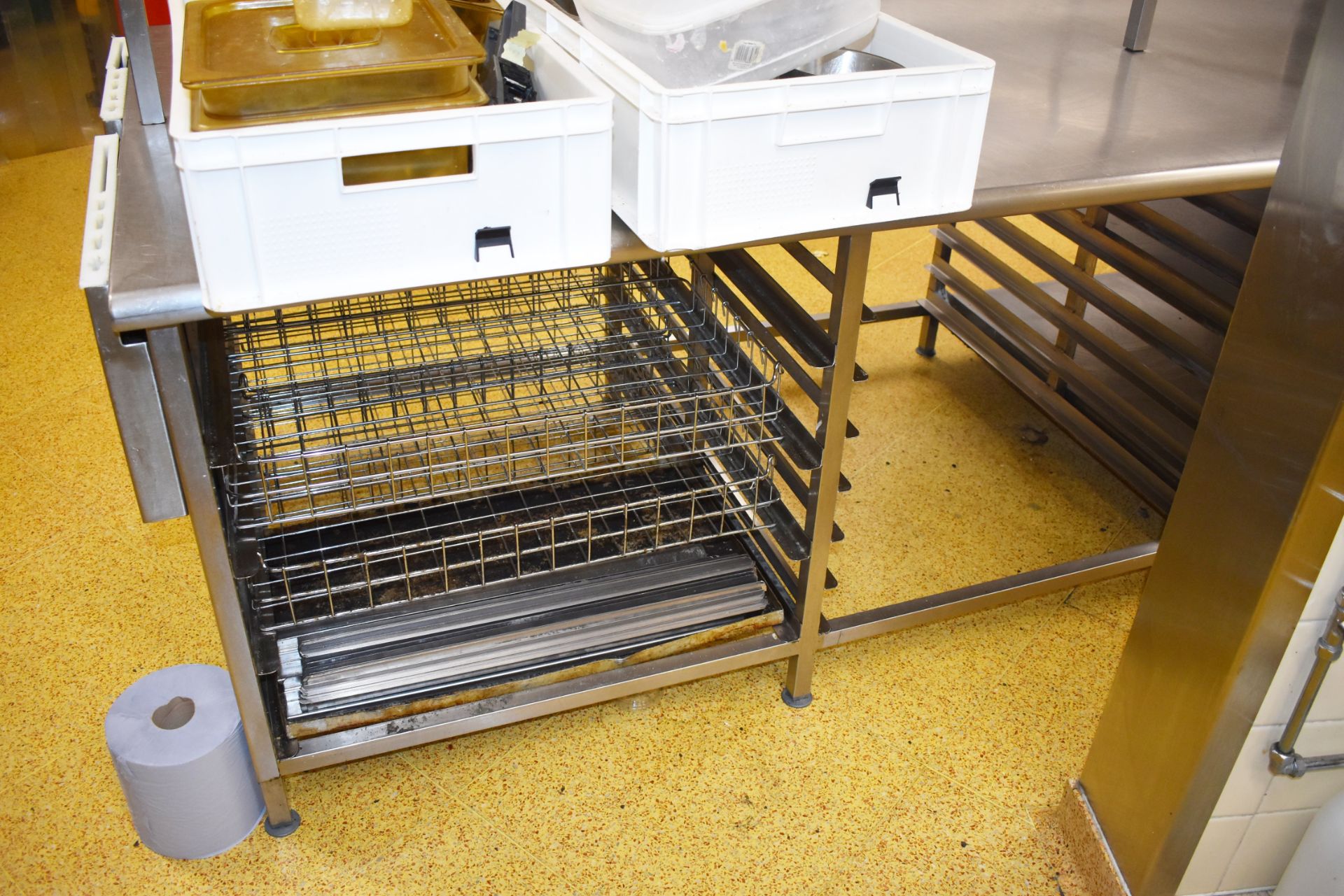 1 x Stainless Steel Commercial Kitchen Island - 10 x 4ft - Features Overhead Gastro Pan Holders, - Image 7 of 10