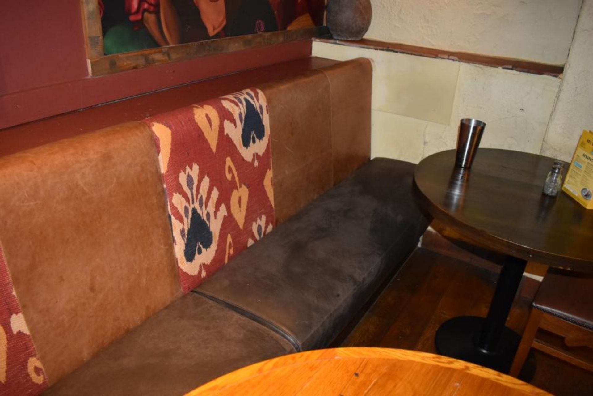 1 x Long Seating Bench From Mexican Themed Restaurant - CL461 - Ref PR889 - Location: London W3 - Image 2 of 7