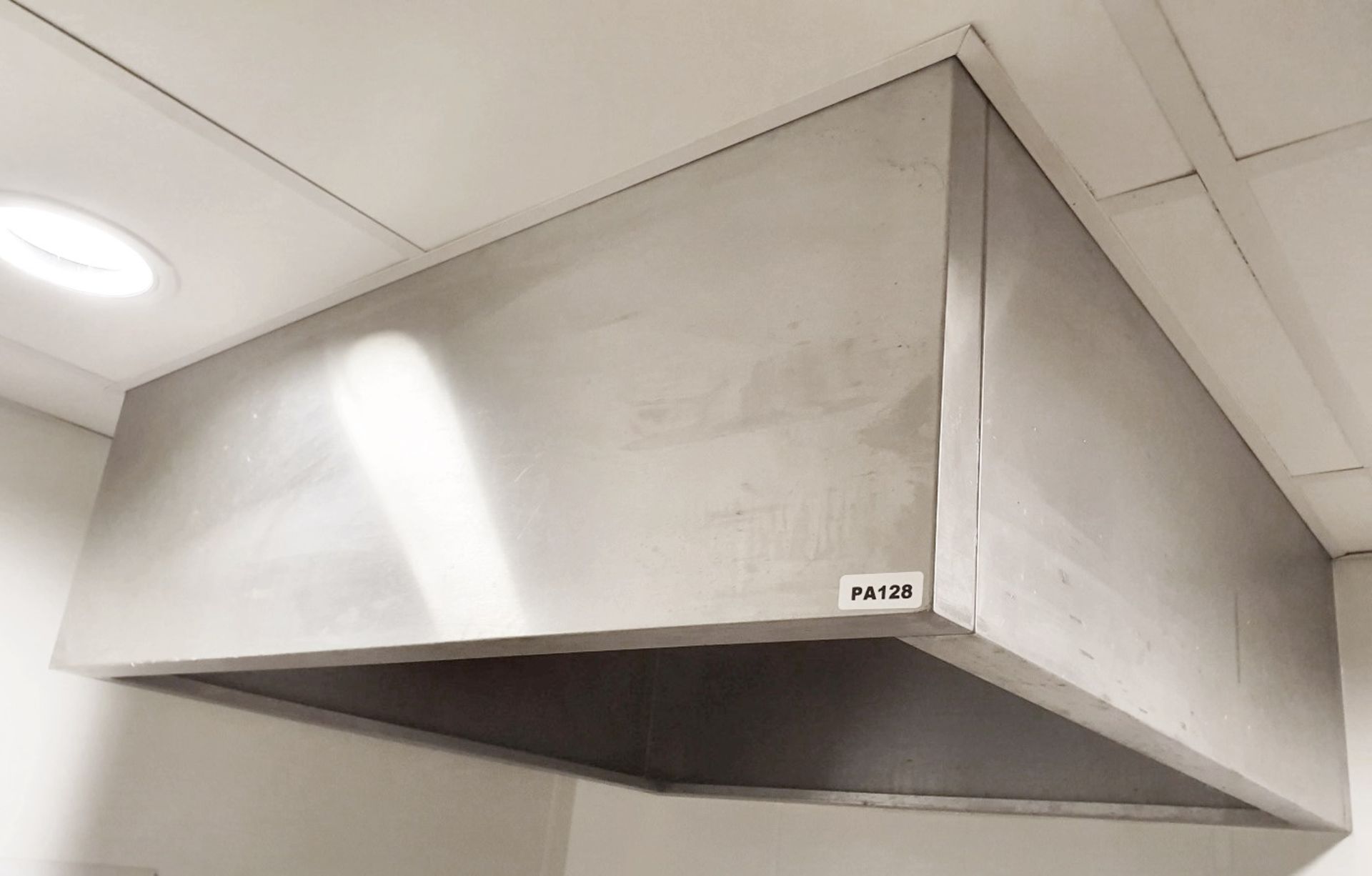 1 x Stainless Steel Extractor Canopy Hood - H46 x W110 x D110 cms - Ref PA128 - CL463 - Location: