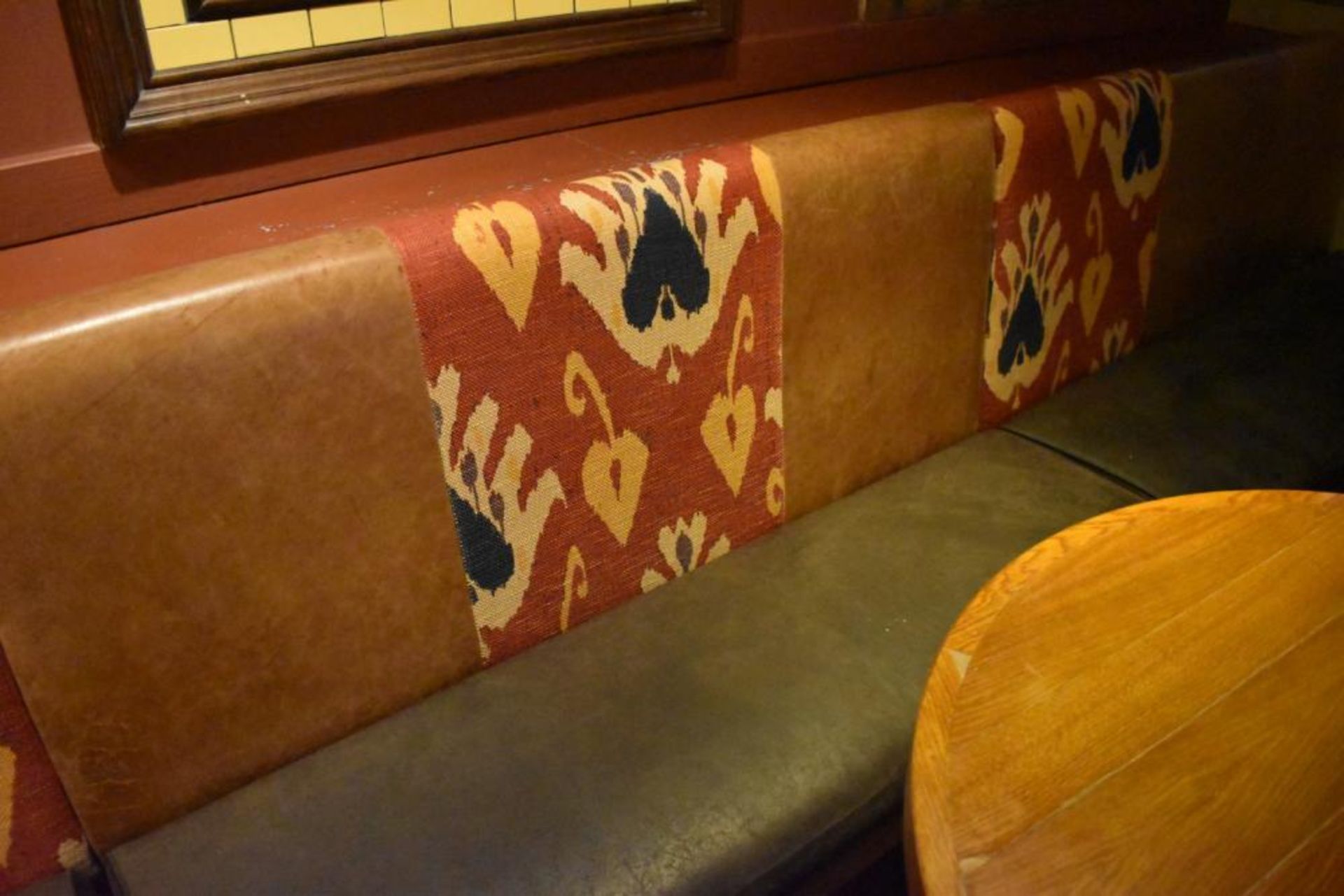 1 x Long Seating Bench From Mexican Themed Restaurant - CL461 - Ref PR889 - Location: London W3 - Image 5 of 7