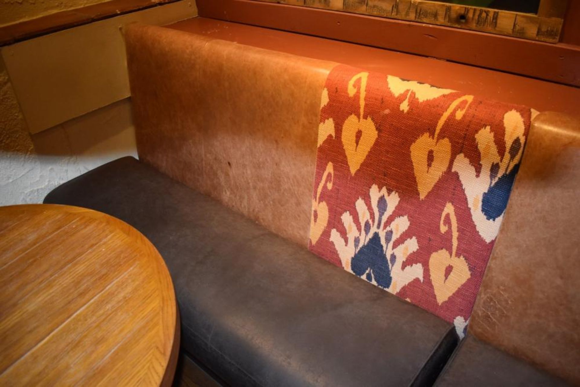 1 x Long Seating Bench From Mexican Themed Restaurant - CL461 - Ref PR889 - Location: London W3 - Image 3 of 7