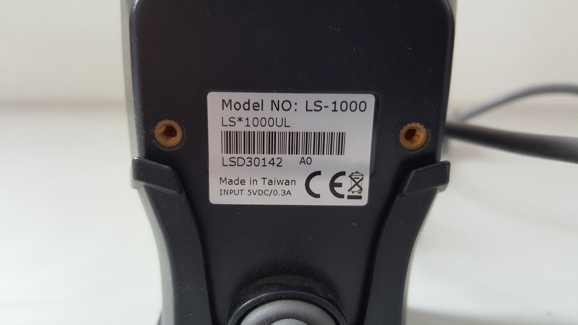 1 x Posiflex LS-1000U Black Barcode Reader - Ref CQ310 - Image 3 of 3