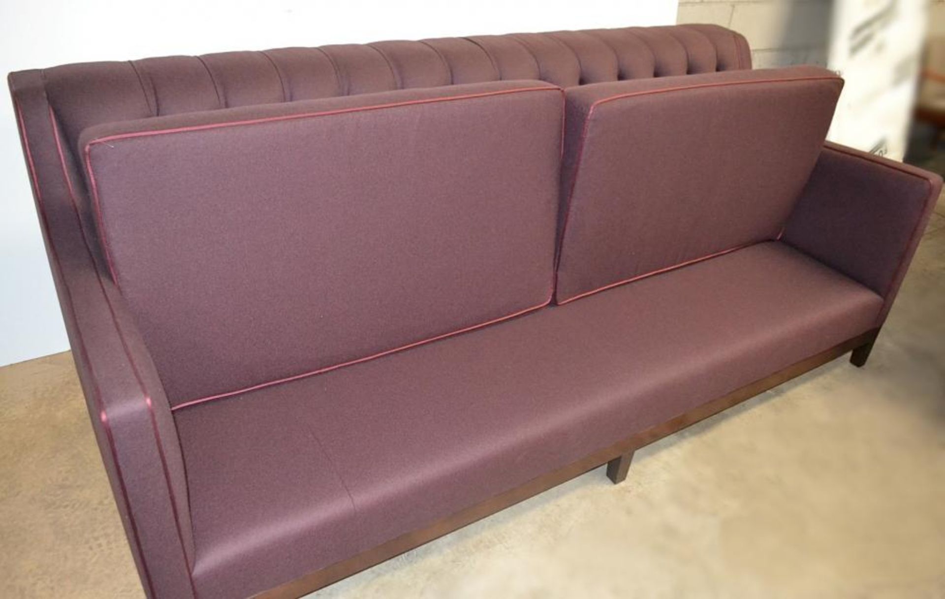 1 x Artistic Upholstery Ltd 'Tiverton' 3-Seater Luxury Handcrafted Sofa In Purple - British Made - 2 - Image 6 of 7