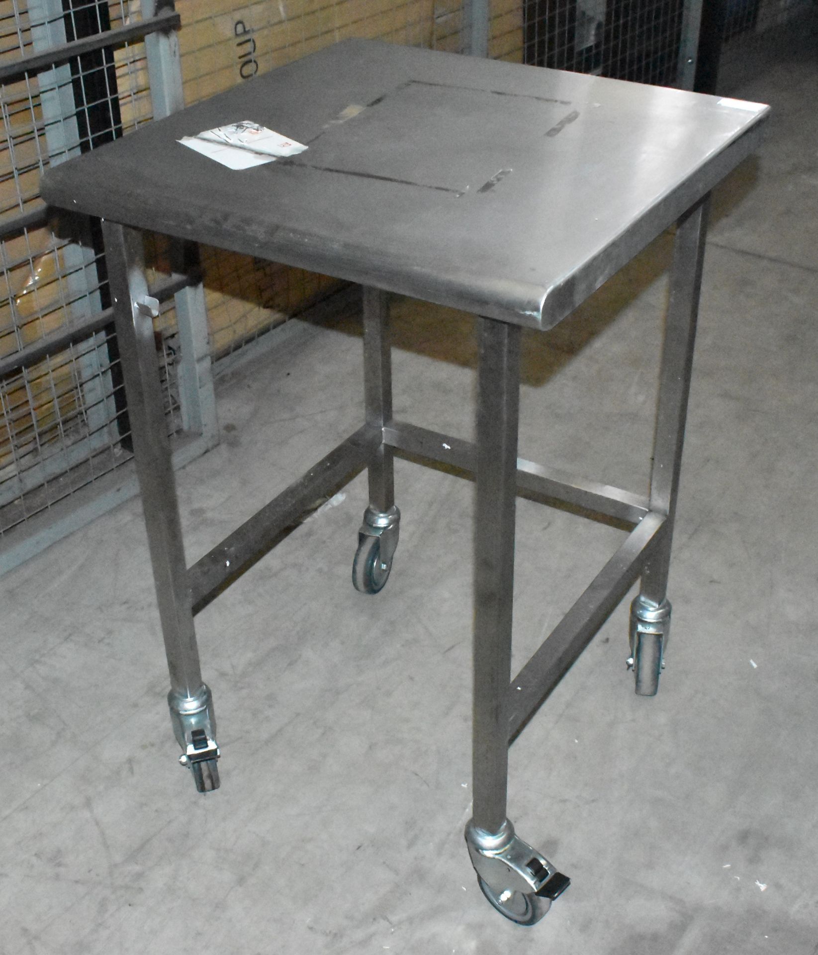 1 x Stainless Steel Prep Table on Mobile Castors - CL453 - Ref MB245 - Location: Altrincham WA14