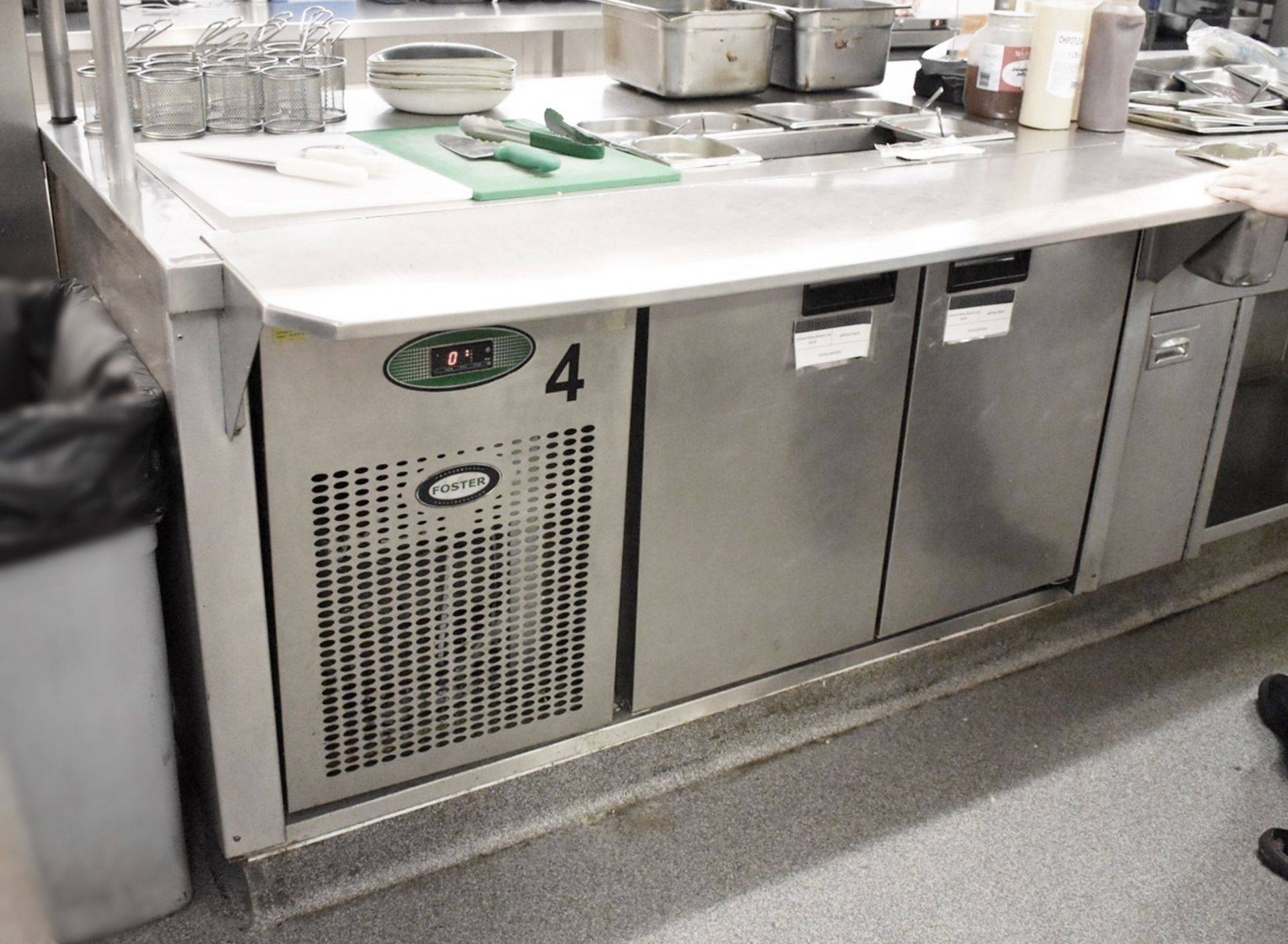 1 x Large Commercial Kitchen Passthrough Heated Gantry Island With Integrated Fosters Undercounter - Image 15 of 22