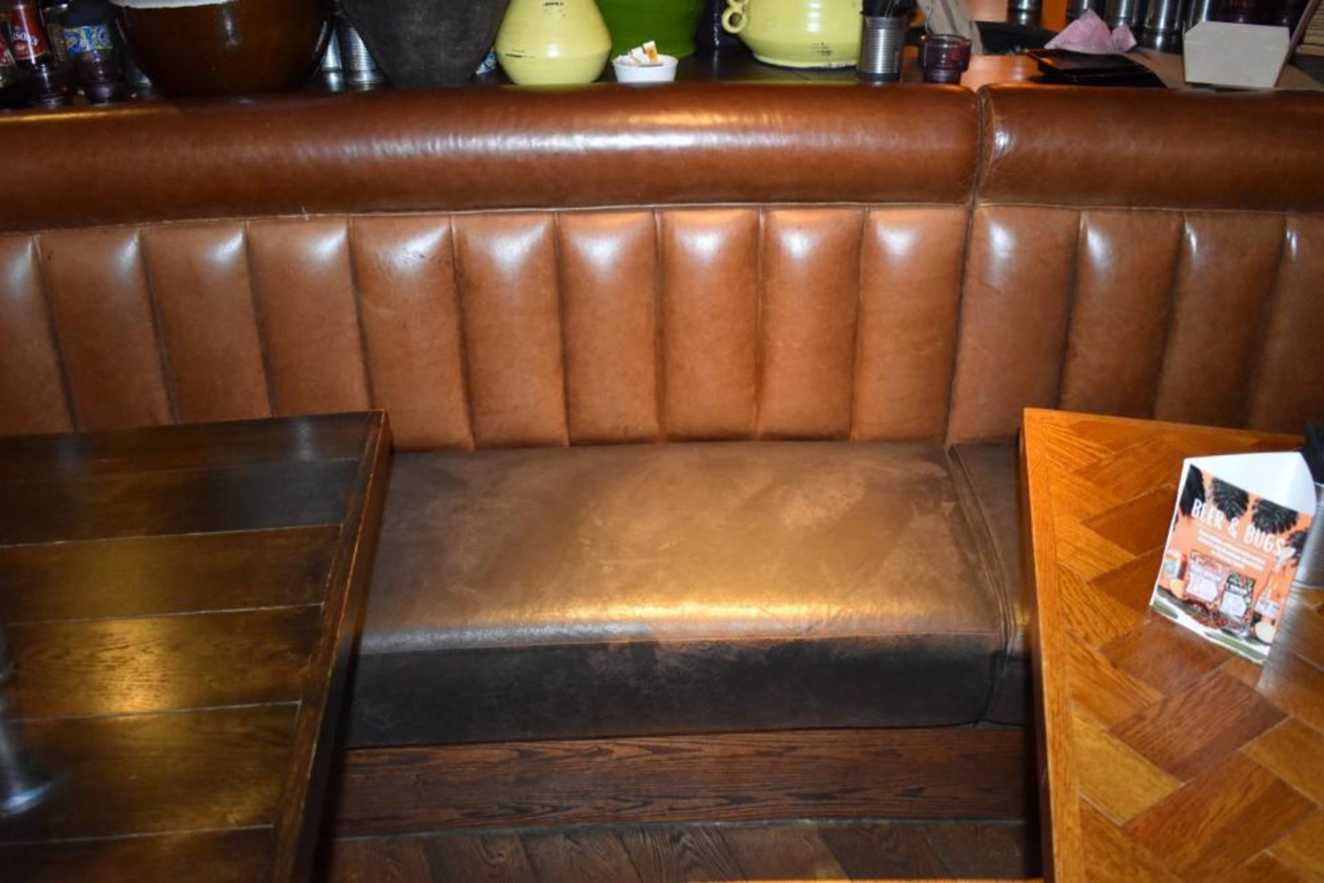 1 x Long Curved Seating Bench From Mexican Themed Restaurant - CL461 - Ref PR891 - Location: London - Image 5 of 14