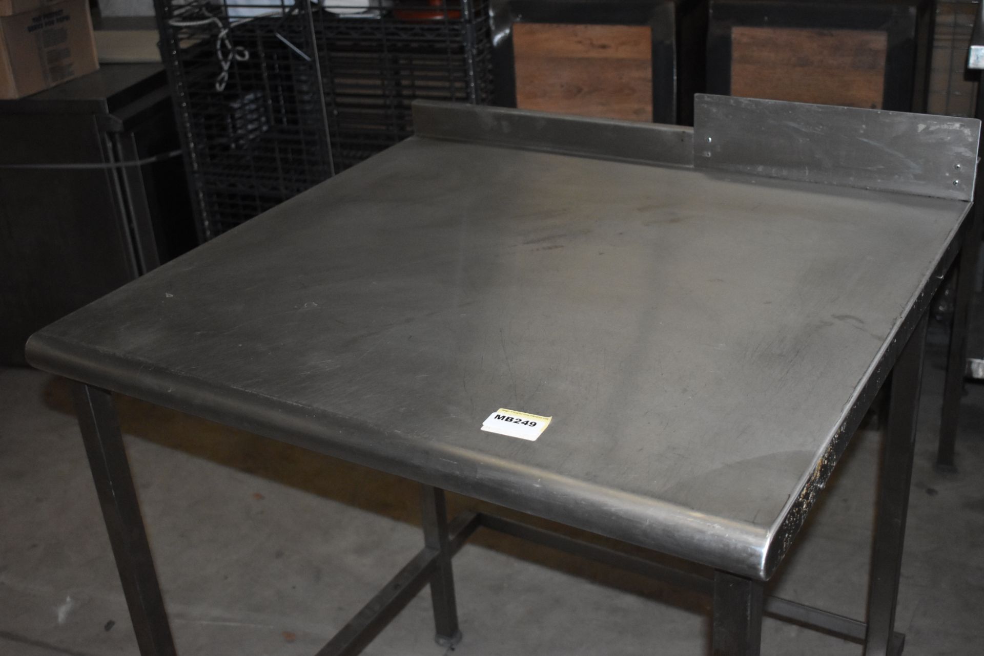 1 x Stainless Steel Prep Table With Upstand H89 x W80 x D75  cms - CL453 - Ref MB249 - Location: - Image 2 of 2