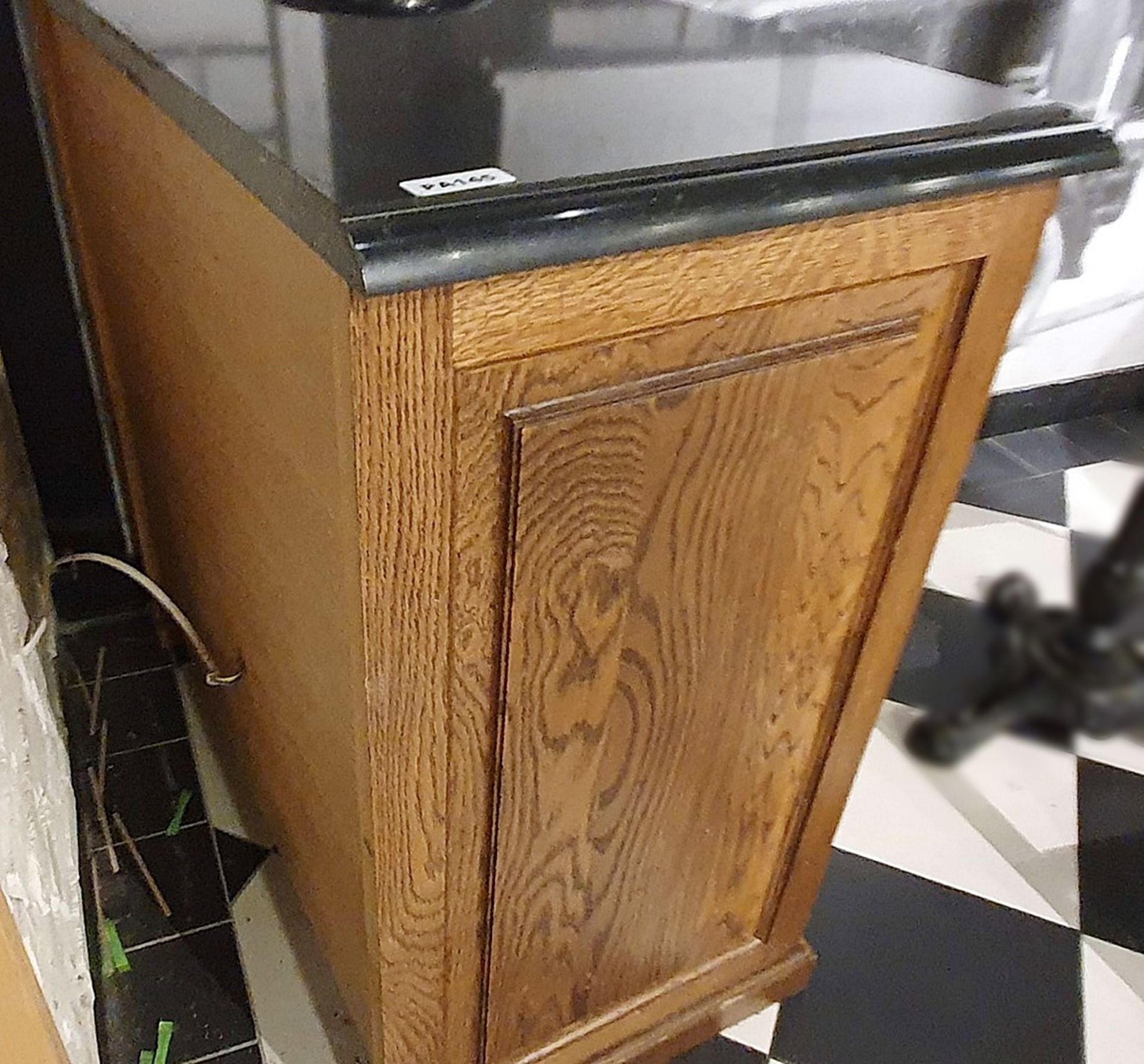 1 x Waitress / Waiter Service Cabinet in Walnut With Granite Surface and Cup Disposal Chute - H90 - Image 7 of 8