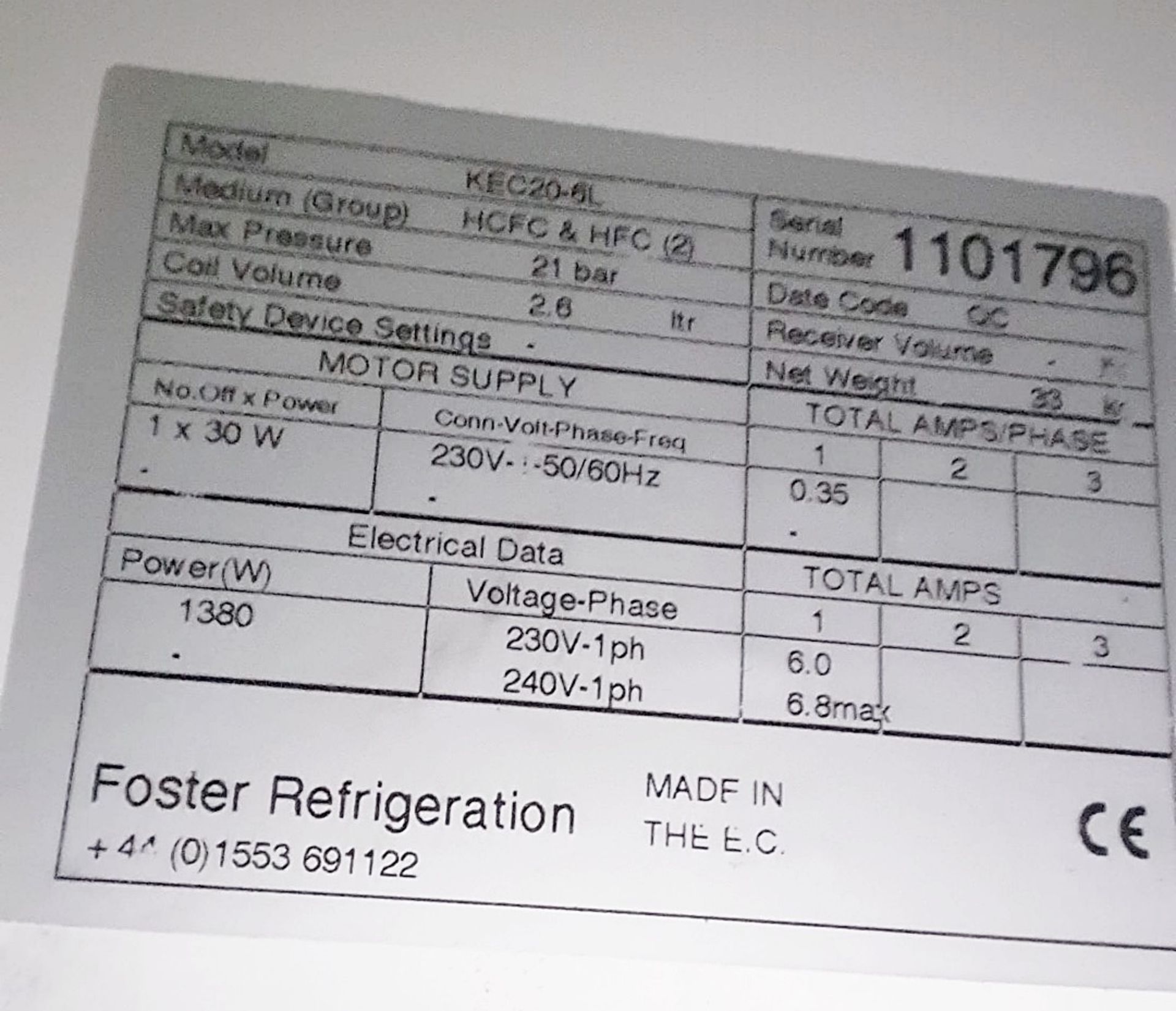 1 x Foster Walk In Double Room Freezer - Includes Doors, Wall Panels, KEC20-6L Condenser and Cold - Image 13 of 23