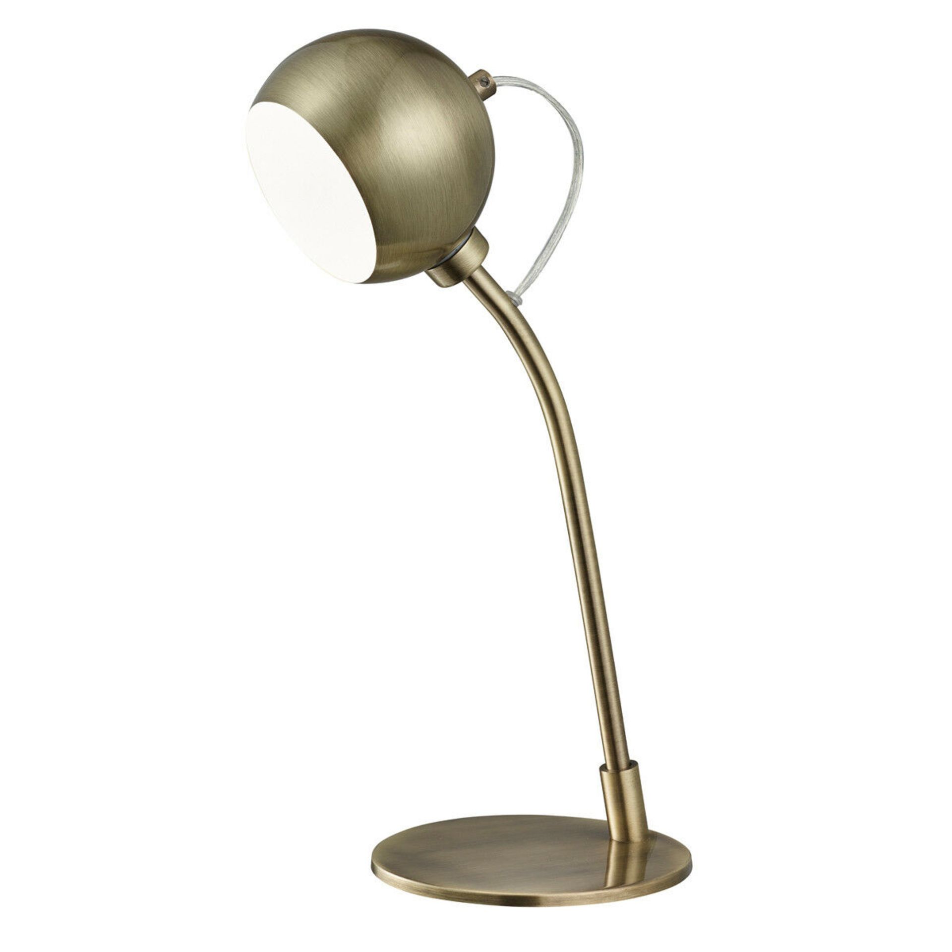 1 x Searchlight Magnetic Head Adjustable LED Table Lamp in Antique Brass- Switched - Brand New and - Image 2 of 2