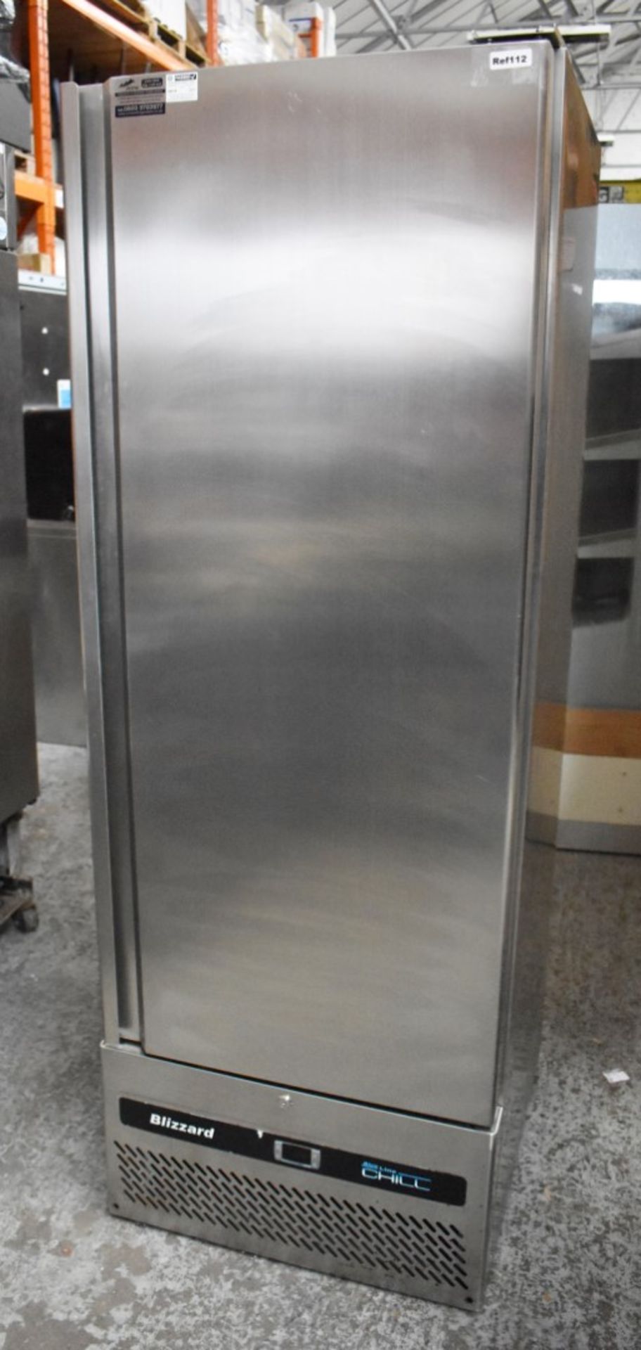 1 x Blizzard BCC400 Upright Commercial Fridge - Stainless Steel Finish - 230v - H200 x W68 x D71 cms