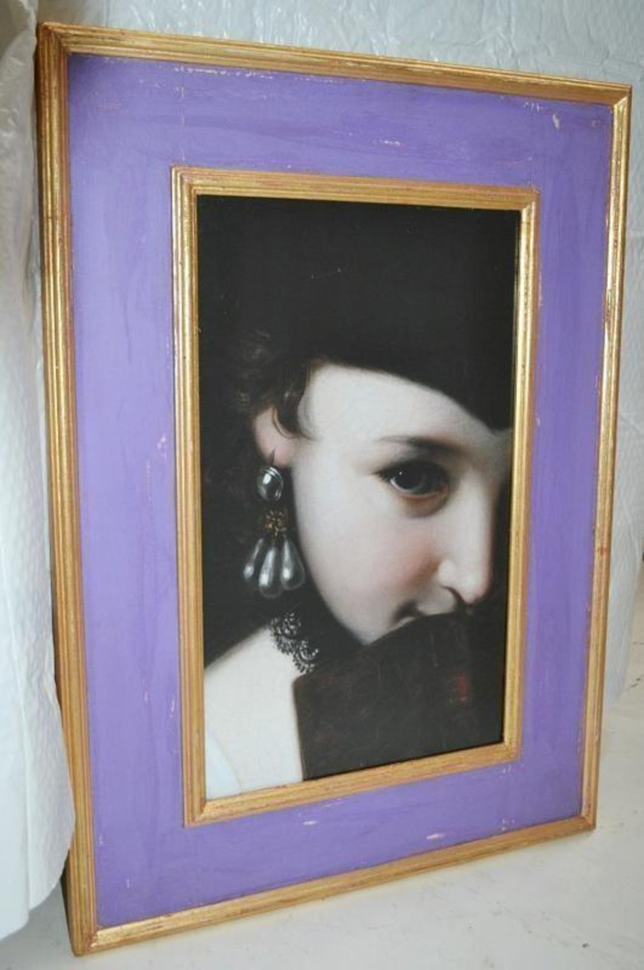 1 x Moissonnier Frères From France -&nbsp; Framed Picture Of Lady&nbsp;- Dimensions Length H72 x 53
