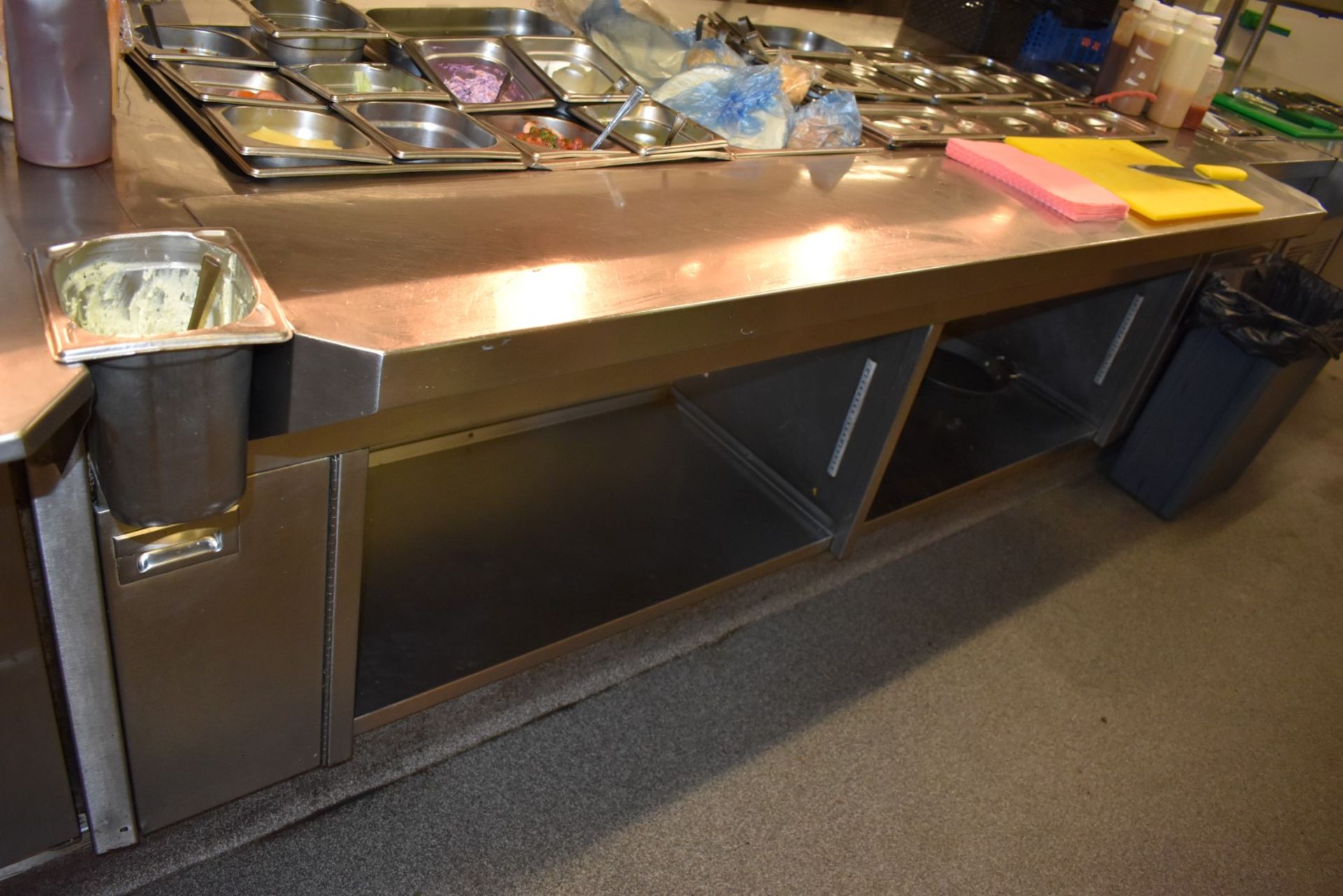 1 x Large Commercial Kitchen Passthrough Heated Gantry Island With Integrated Fosters Undercounter - Image 19 of 22