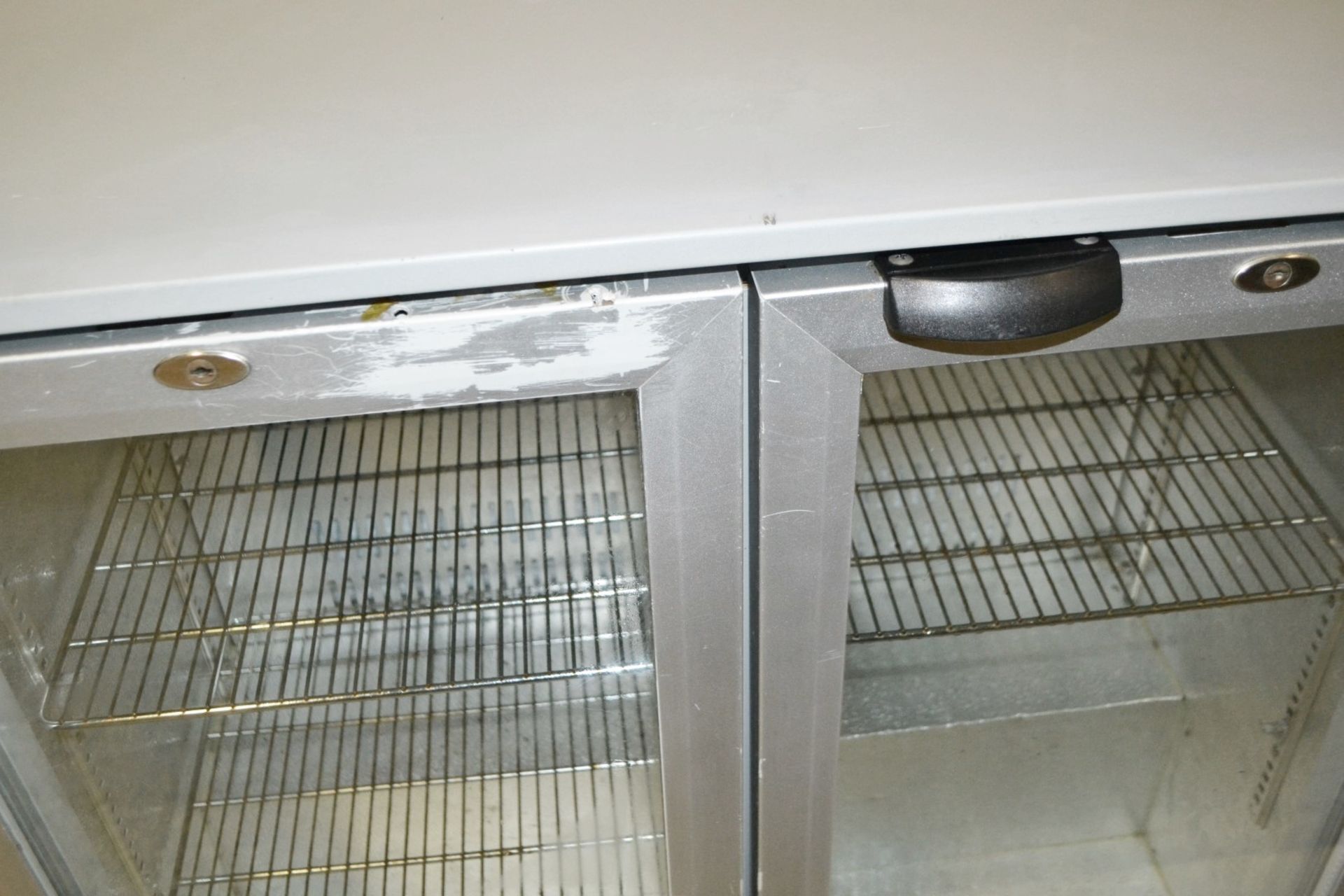 1 x Lec BC9007GlED Under-Counter 2-Door Commercial Bottle Cooler In Silver - Recently Removed From A - Image 4 of 4