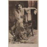 THEATRE: Selection of vintage signed sepia postcard photographs by various Edwardian stage