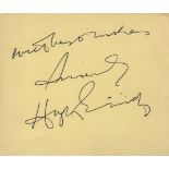 ACTORS: Small selection of signed album pages, card (1) by various film actors,