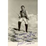 PHILIPE GERARD: (1922-1959) French Actor. Vintage signed and inscribed 3.5 x 5.