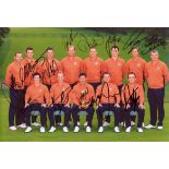 RYDER CUP - MEDINAH: An excellent multiple signed colour 12 x 8 photograph by all the European golf