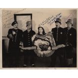 KEYSTONE KOPS: A wonderful vintage multiple signed and inscribed 10 x 8 photograph by four members