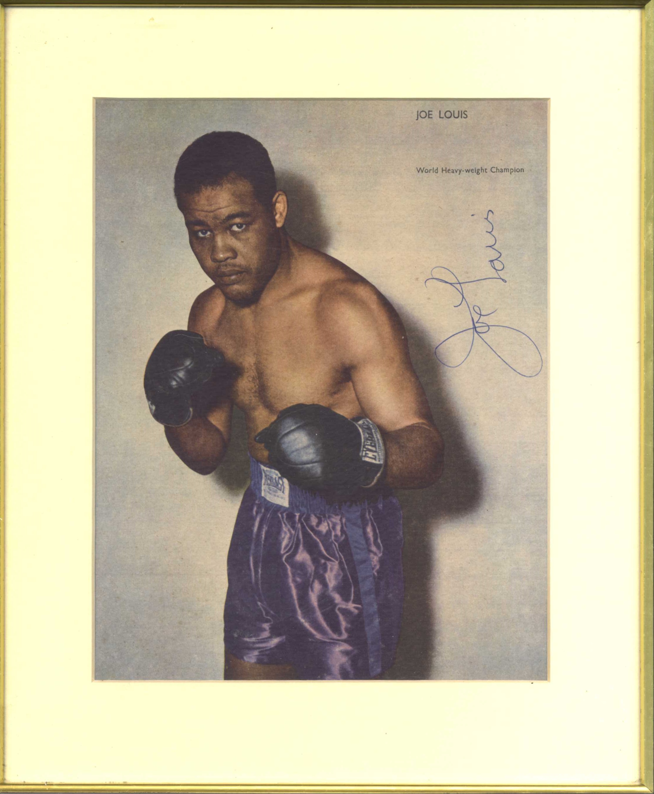 LOUIS JOE: (1914-1981) American Boxer, World Heavyweight Champion 1937-49.