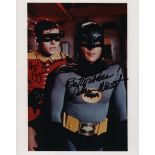 BATMAN: Signed colour 8 x 10 photograph by both Adam West (Batman) and Burt Ward (Robin)