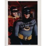BATMAN: Signed colour 8 x 10 photograph by both Adam West (Batman) and Burt Ward (Robin)