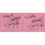 AUTOGRAPH ALBUM: An autograph album containing ten signatures by a various entertainers including