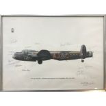 DAMBUSTERS THE: A colour 20 x 14 Limited Edition print of an Avro Lancaster aircraft of 617