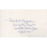 AMERICAN MILITARY: Selection of signed plain white index cards by various American military,