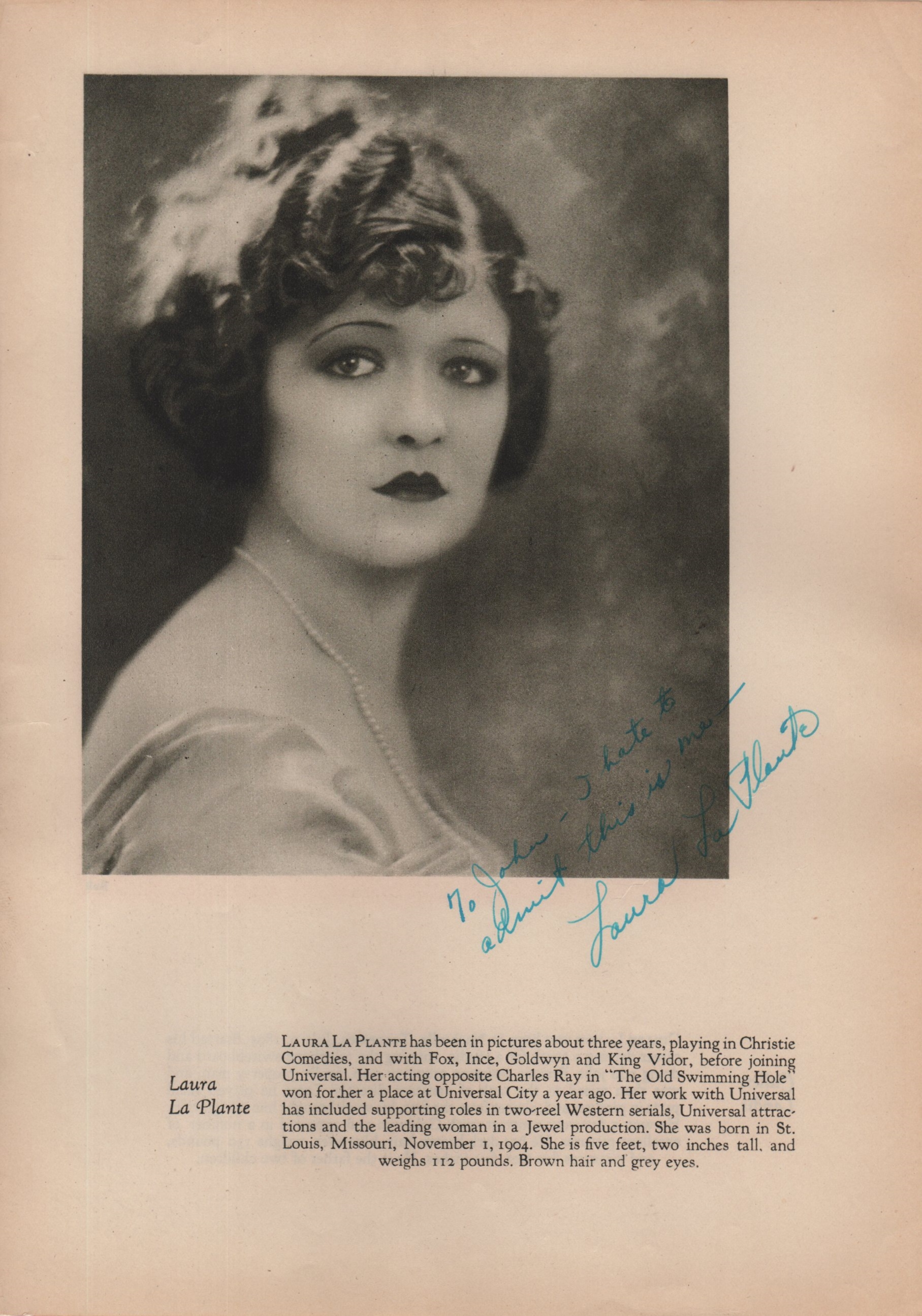 SILENT SCREEN: Selection of vintage signed sepia 4to pages by various Silent Screen actresses, - Image 2 of 11