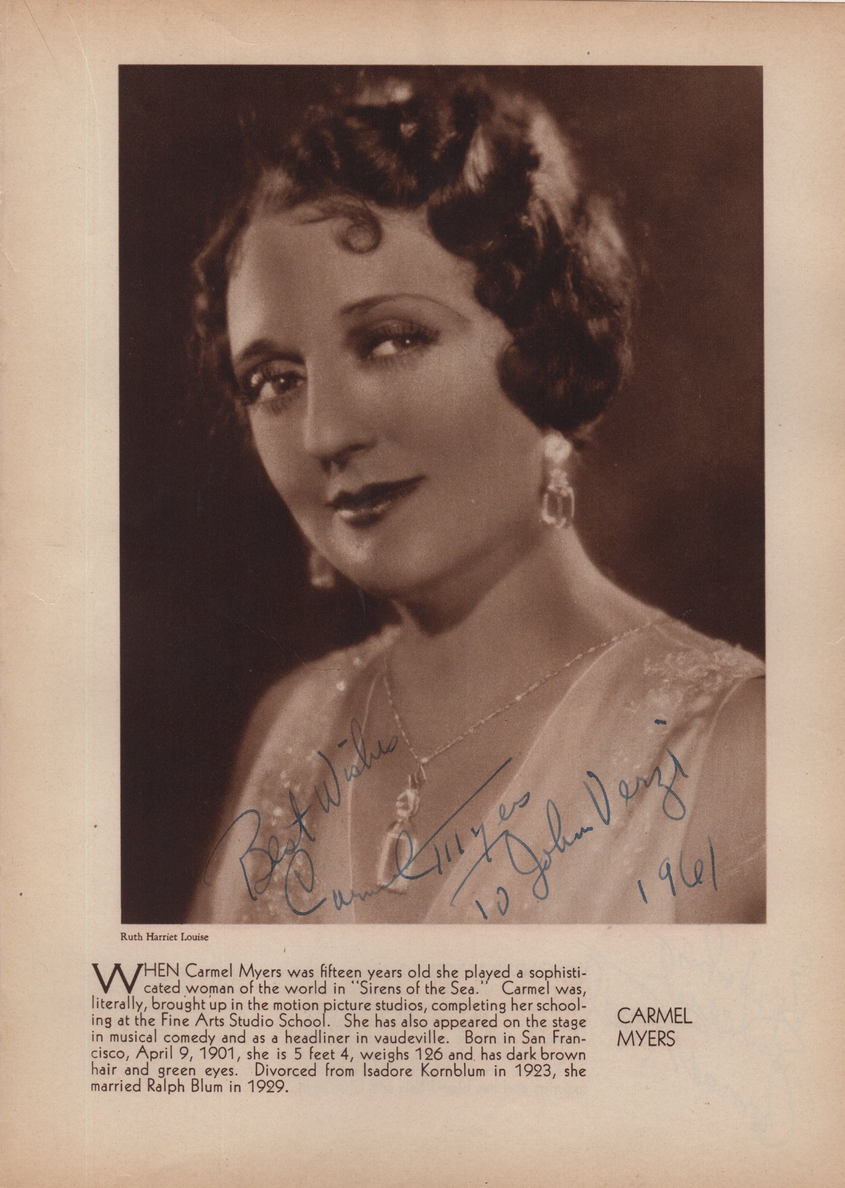 SILENT SCREEN: Selection of vintage signed sepia 4to pages by various Silent Screen actresses, - Image 9 of 11