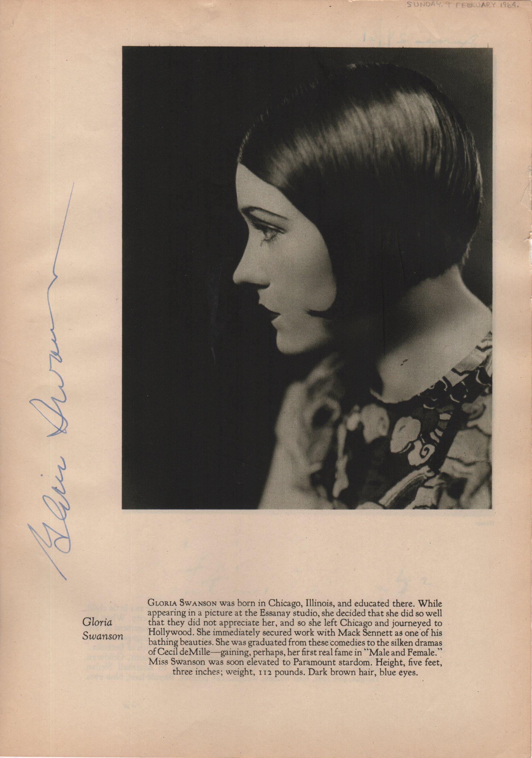 SILENT SCREEN: Selection of vintage signed sepia 4to pages by various Silent Screen actresses,