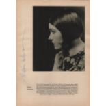 SILENT SCREEN: Selection of vintage signed sepia 4to pages by various Silent Screen actresses,