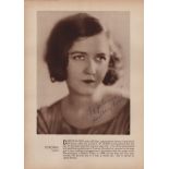 SILENT SCREEN: Selection of vintage signed sepia 4to pages by various Silent Screen actresses,