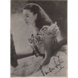 LEIGH VIVIEN: (1913-1967) English Actress, Academy Award winner. Vintage signed 4.
