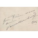 FAMOUS MEN & WOMEN: Selection of signed clipped pieces, cards etc.