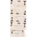 OLYMPICS: Small selection of five individually signed slim oblong 12mo pieces,