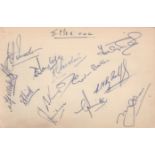 CRICKET: Selection of signed album pages, a few pieces etc.