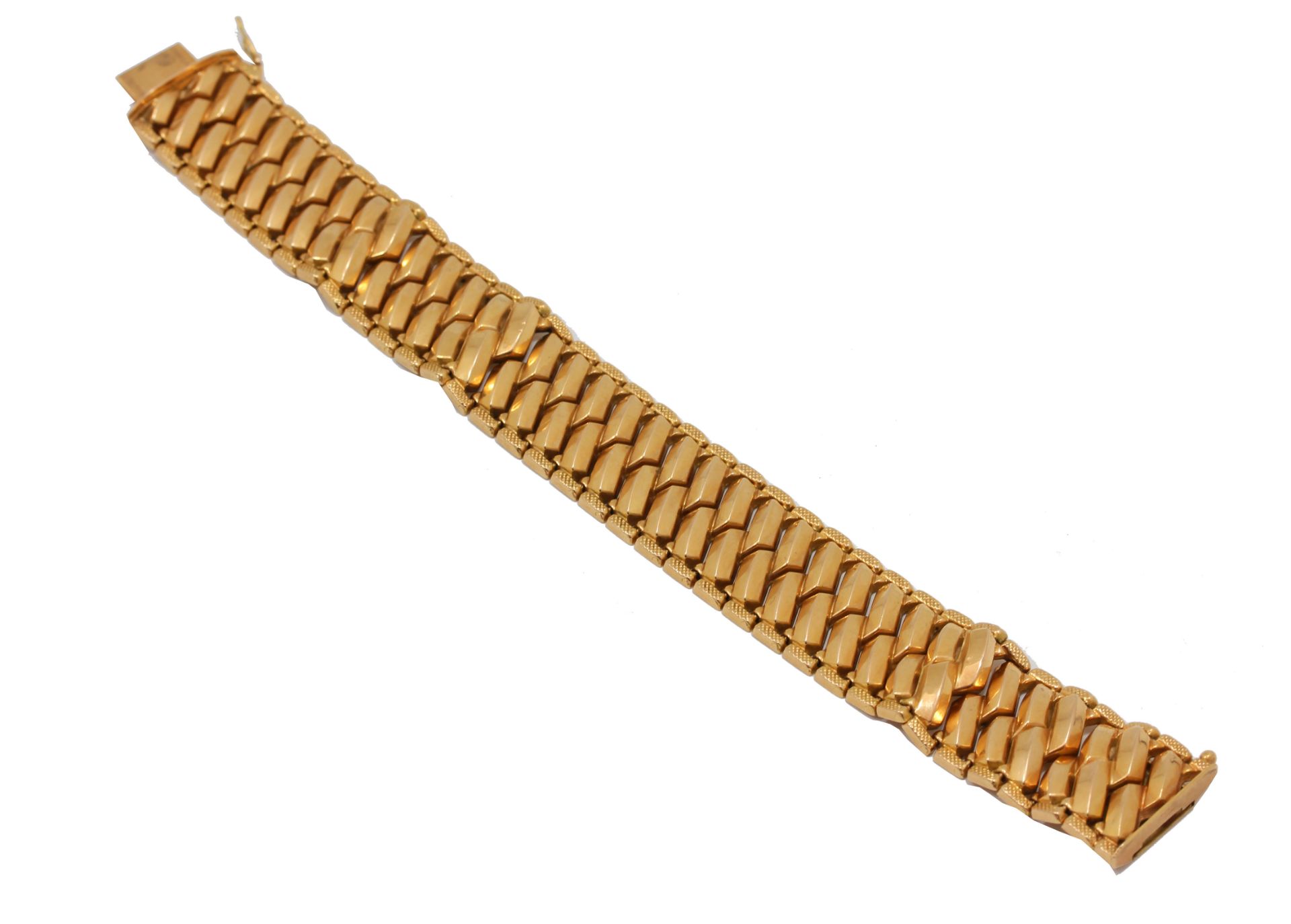 N. 2 (5.609 AMMINISTRAZIONE SOSTEGNO) BRACCIALE IN ORO 18 KT., GR. 35,8