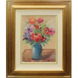 Vaso di fiori, Beccari, olio, cm. 22x30