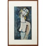 Nudo di donna, olio, firmato Bruno Landi 1971, cm. 23x44