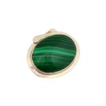 Spilla in argento con malachite